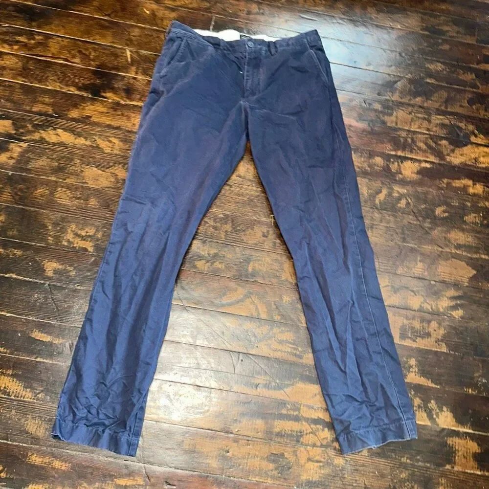 J Crew broken in navy 32x34 flat front professional slacks